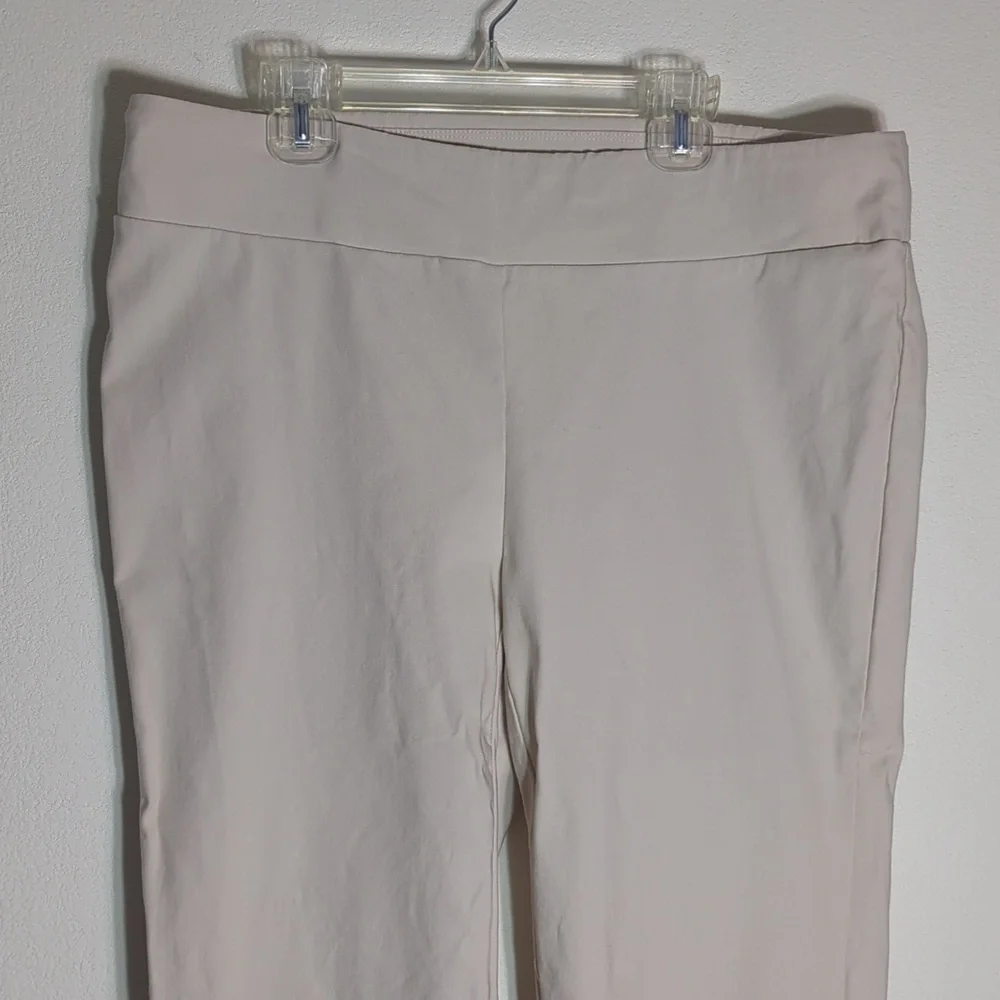 J McLaughlin Women's Pants Khaki Straight Leg Office Elastic Waist Plus Size‎ 14